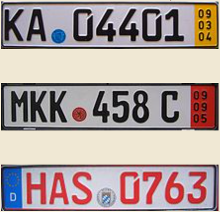 Номерний знак Німецького транспортного засобу (Kraftfahrzeugkennzeichen)
